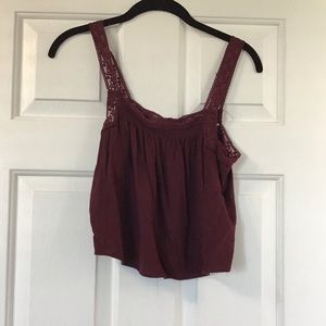 Purple Lace Tank Top